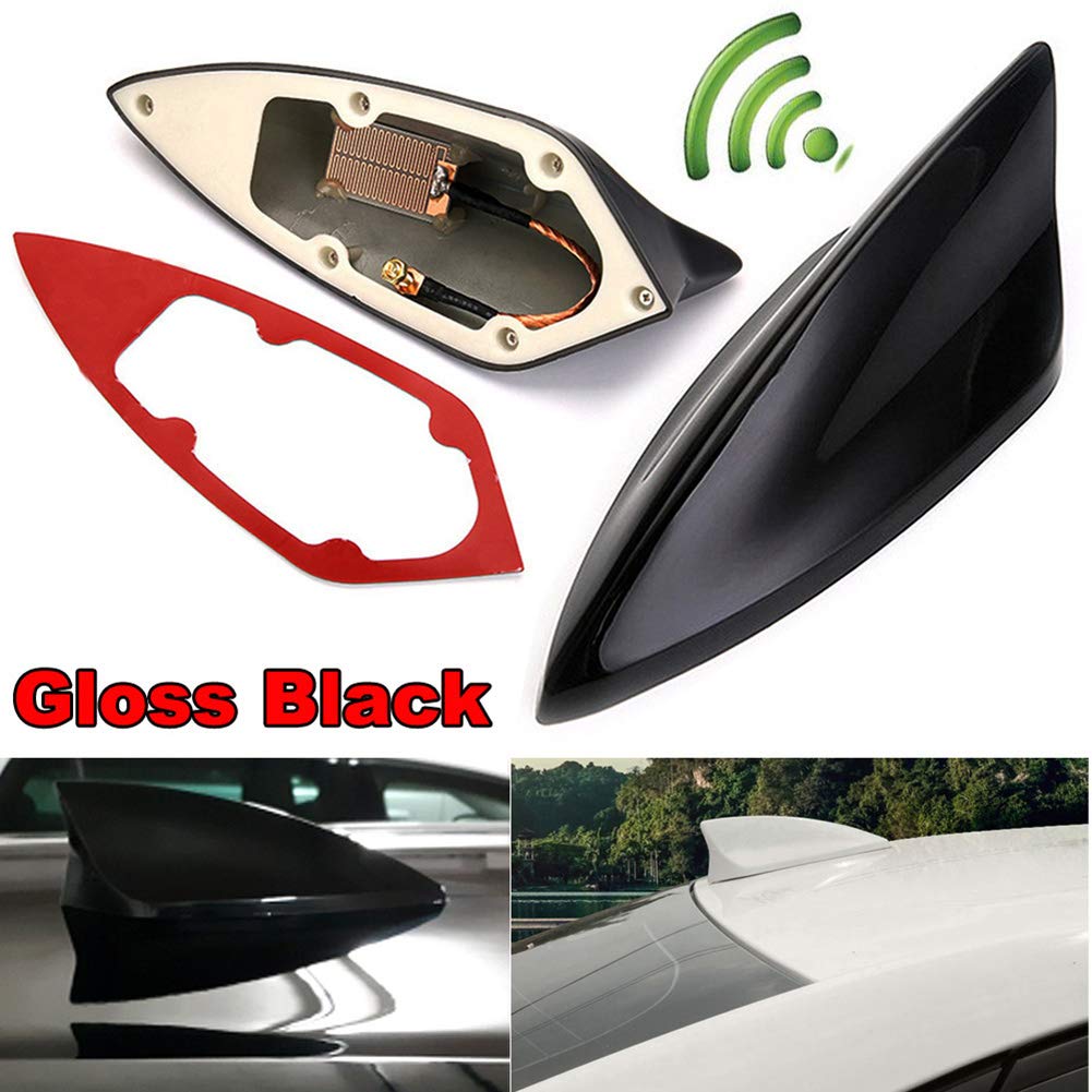 Antenne Aileron De Requin Universelle Voiture - Signal FM/AM Blanc Perle Élégant