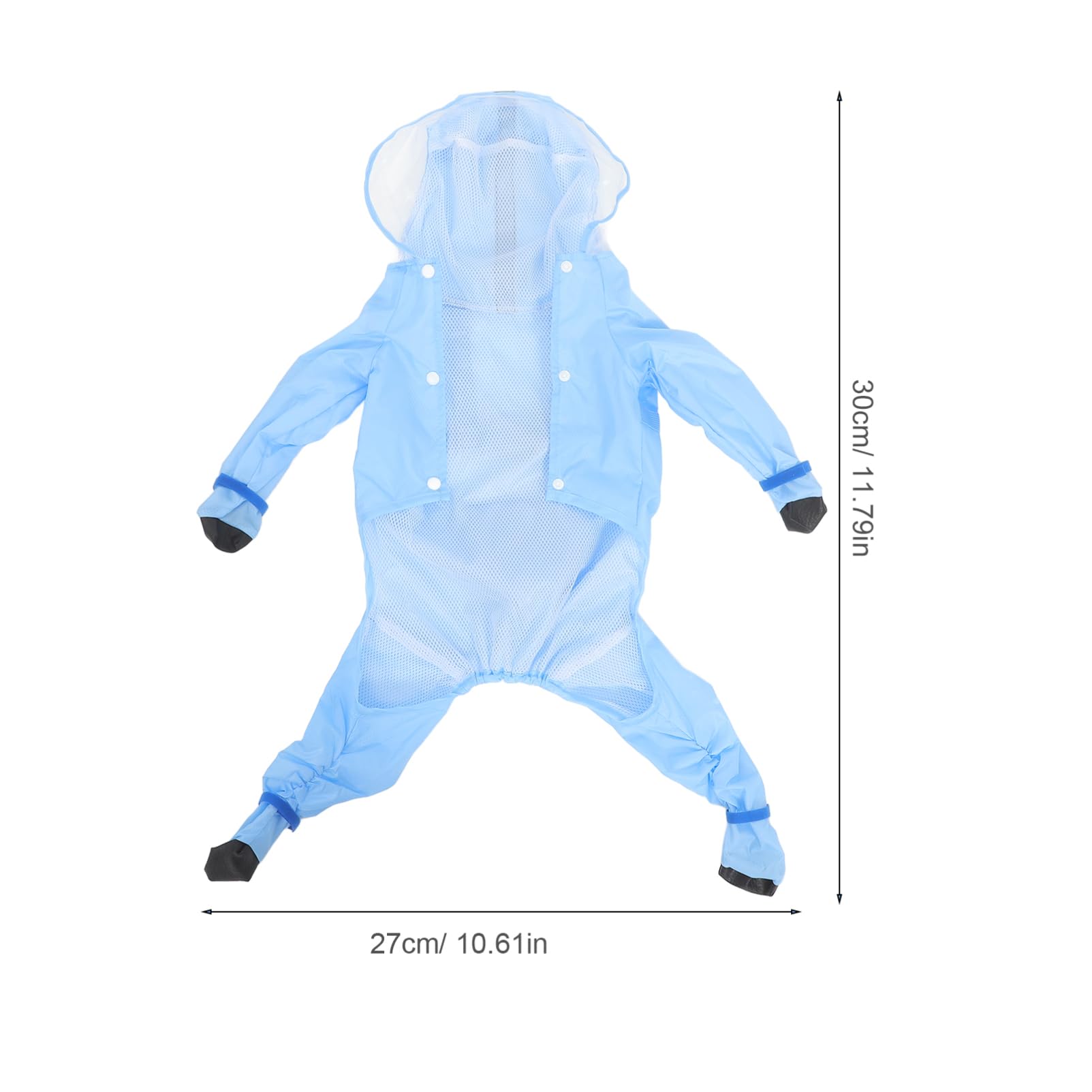 Milisten Hooded Dog Raincoat Waterproof Reflective Small Dog Rain Coat for Puppy Poncho Night Safety Sizes Xs to XXL