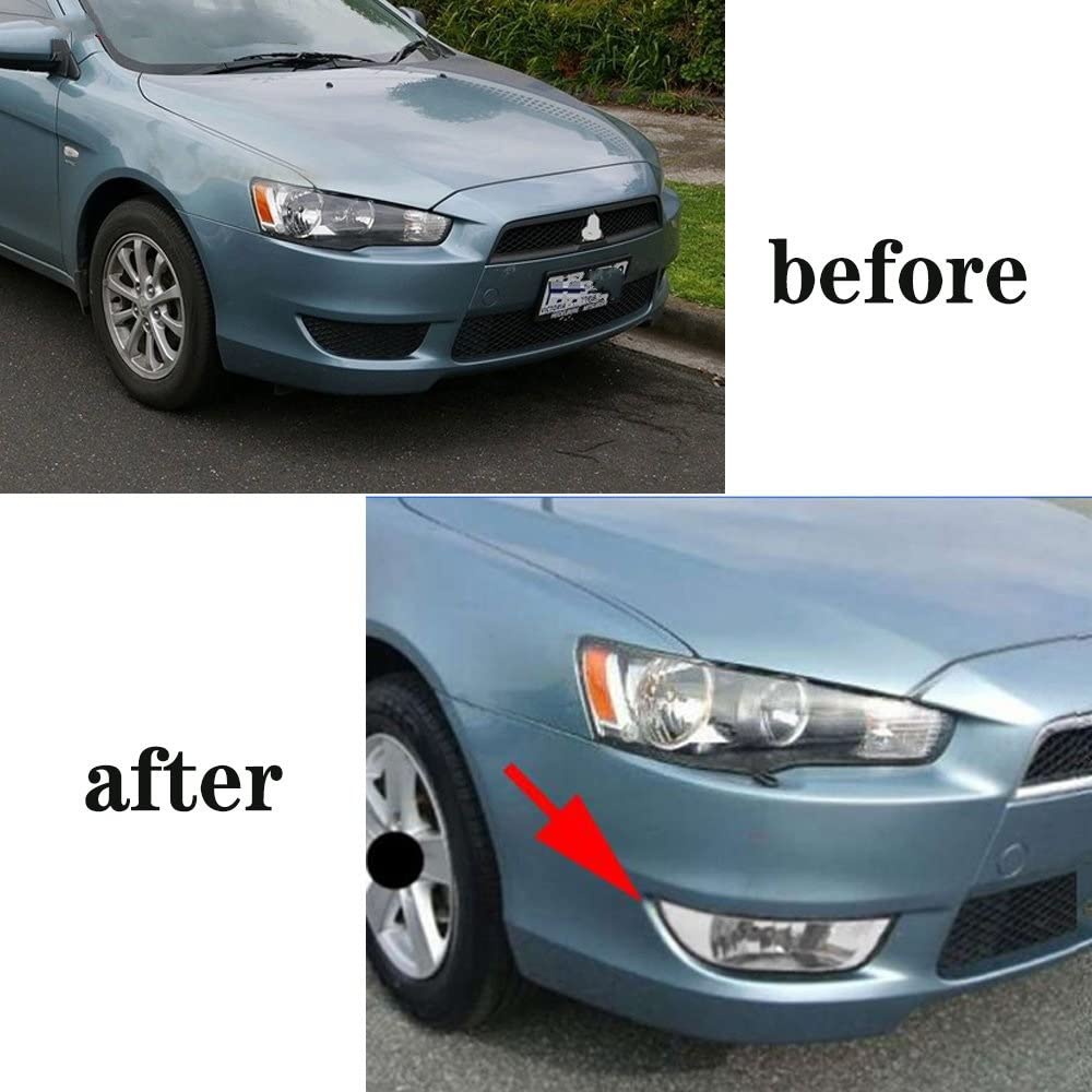 Przednie lampy do Mitsubishi dla Lancer dla EX 2007-2010 montaż świateł przeciwmgielnych do samochodu części samochodowe przednia lampa zderzaka reflektor światła przeciwmgielne żarówka z
