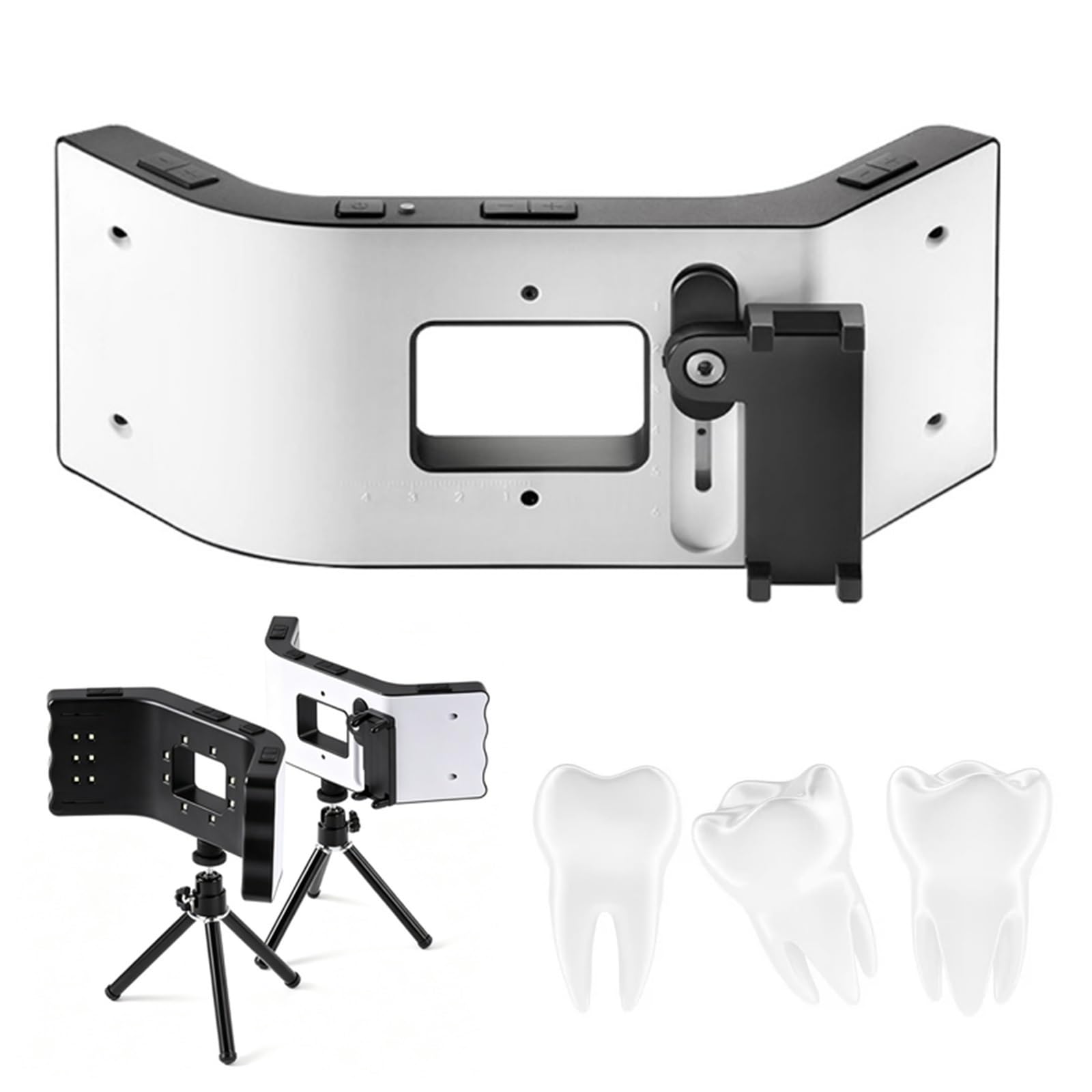 Luz de Relleno for Fotografía Dental Portátil, Fotografías Orales con Soporte for Teléfono Inteligente, Luces LED Altas, for Fotografías Intraorales, Dentistas, Clínicas