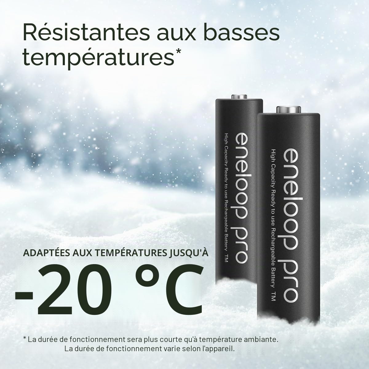 Eneloop Pro piles rechargeables AA/Mignon, 8 pièces (2 paquets de 4), capacité de min. 2500 mAh, batteries Ni-MH, prêtes à l'emploi, rechargeables jusqu'à 500 fois, emballage sans plastique, pro noir