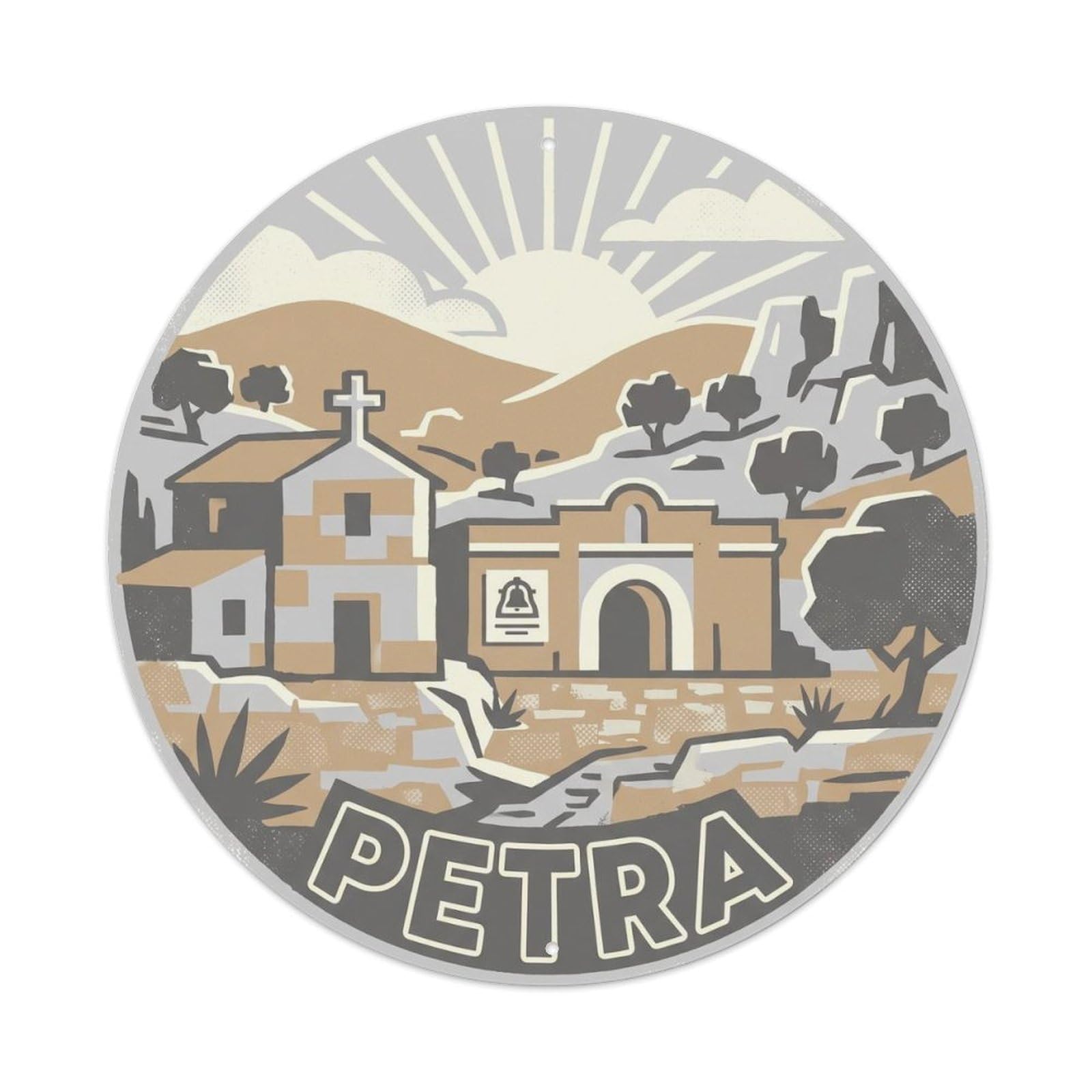 Olhnbad Style Petra Village Mallorca Rural Regional Culture Metal Tin Sign