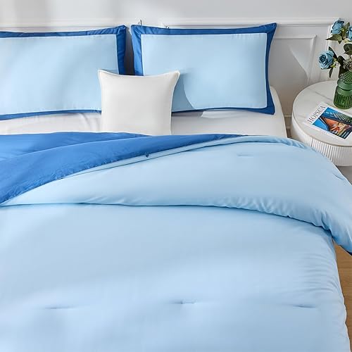 Miniatura 3 de Juego de edredón tamaño Queen, edredones de tamaño Queen adecuados para todas las estaciones, juegos de edredón suave de 3 piezas, 1 edredón (88 x