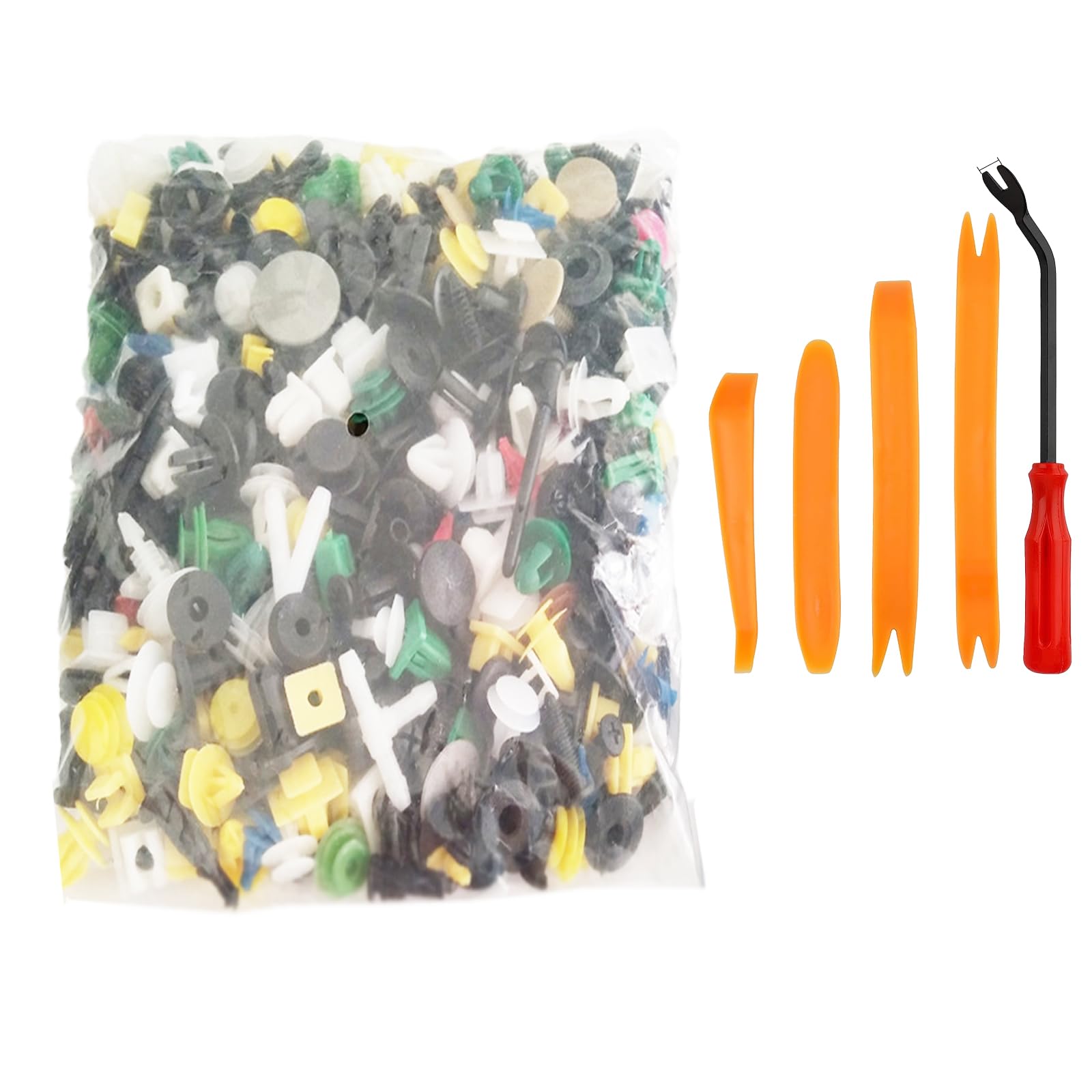 Rivetti in Plastica per Auto 1000 Pezzi Clip di Fissaggio Universali per Auto Clip per Interni Auto con Dispositivo di Rimozione Clip di Montaggio in Plastica, Carrozzeria e Accessori Auto