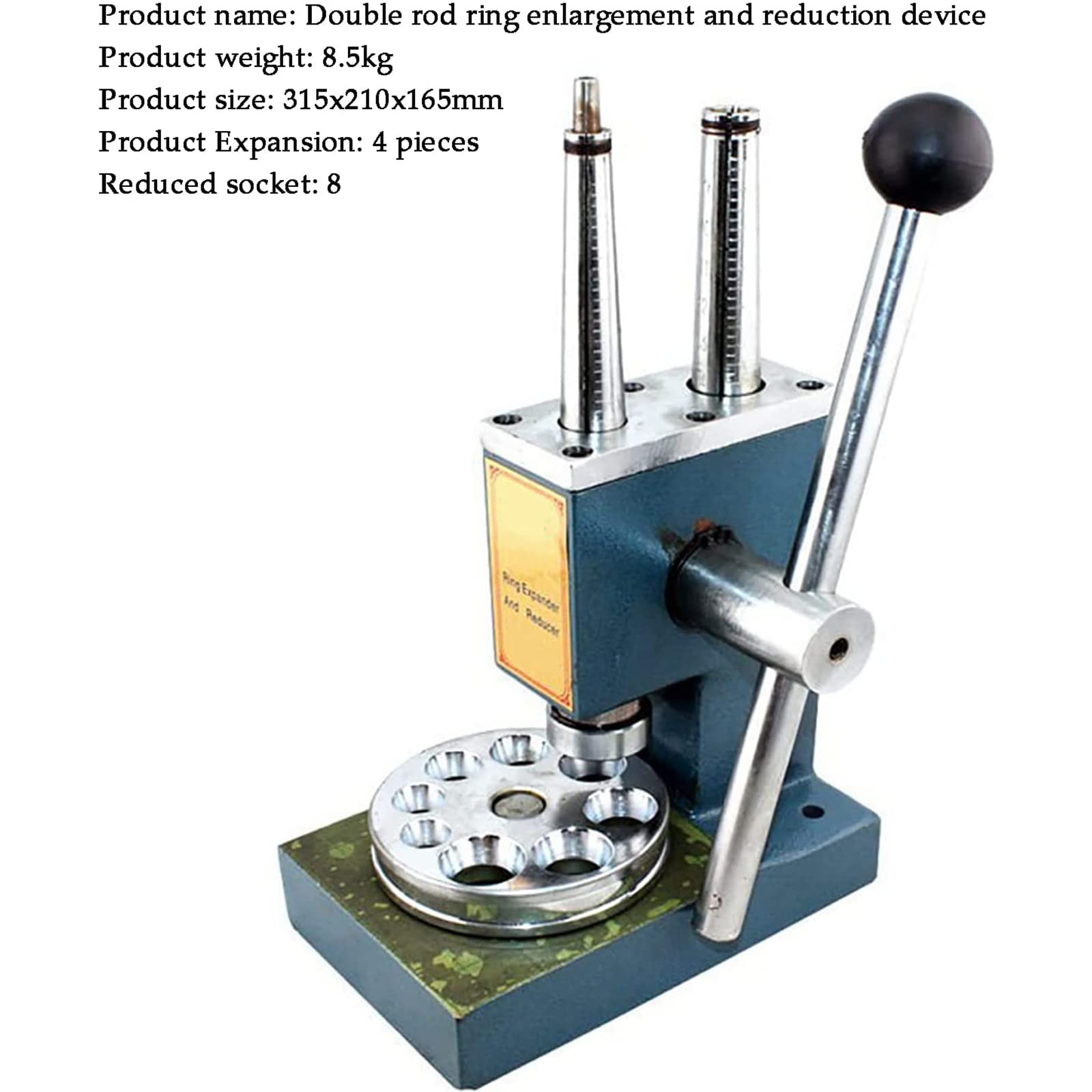 Herramienta expansora de anillos, kit de ajuste de tamaño de anillos para cambiar el tamaño de joyas, ampliador profesional de anillos para hacer joyas de bricolaje