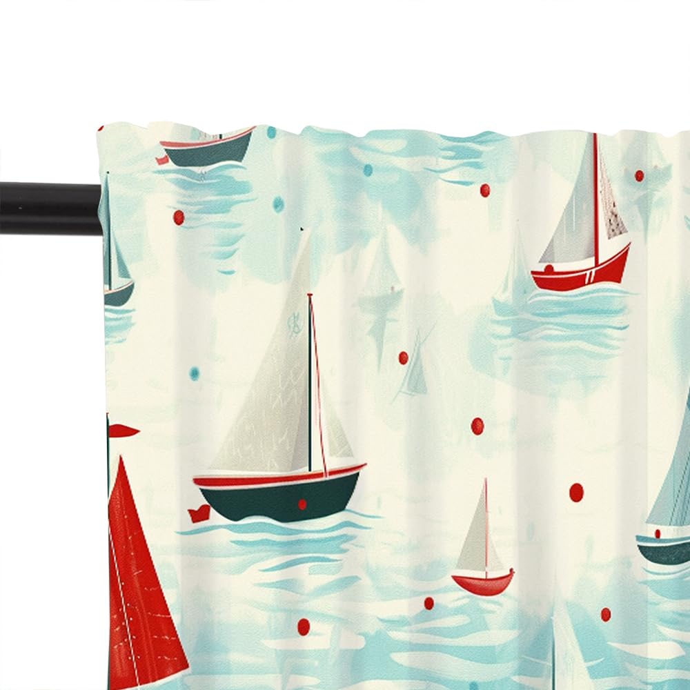HDESDIS 1 Panneau De Cantonnière De Cuisine Nautique Océan