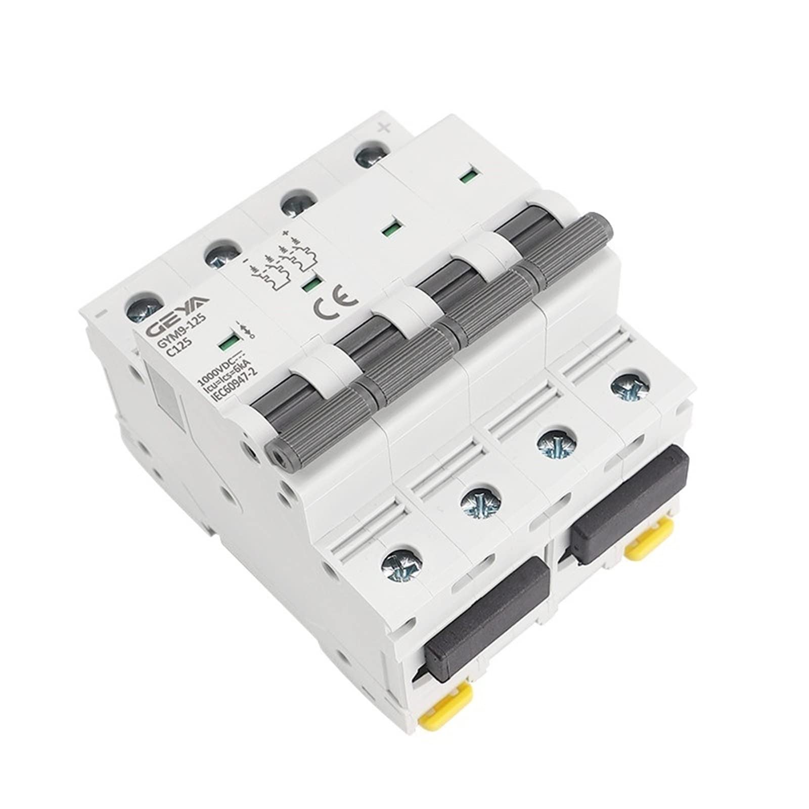AVSBBYEPS 4P 80A 100A 125A DC Breaker Din Rail MCB 6KA 1000VDC Circuit GYM9-125 for Solar Power