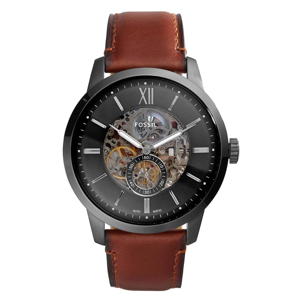 Fossil Townsman Watch for Men, Automatic Three Hand Movement with Stainless Steel or Leather Strap
