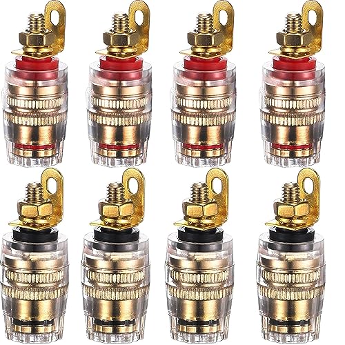 Kikumi 10 Pezzi Connettori A Banana 4mm, Terminali Altoparlanti In Ottone, Femmina, 24A