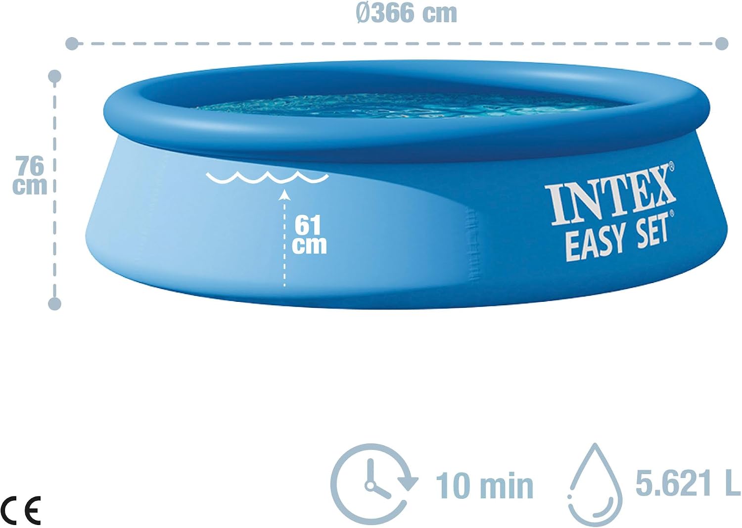 Piscina Intex 54402 con niños y adultos disfrutando
