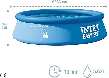 INTEX大型プール366×76cm簡単設置夏を楽しむ