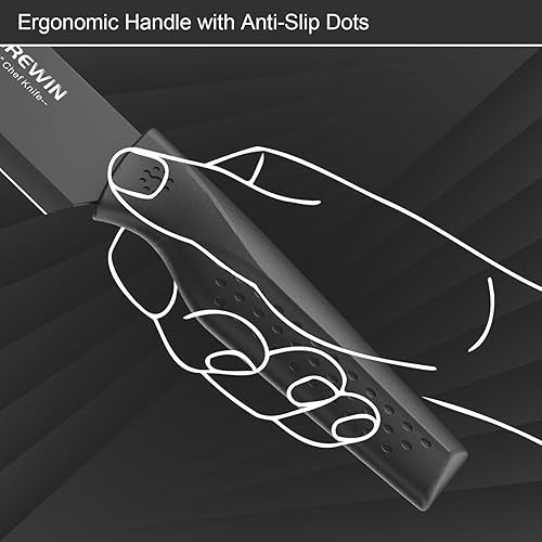 Miniatura 4 de Brewin - Juego de cuchillos de cocina, juego de cuchillos para cocina, bloque de cuchillos universal, juego de bloque de cuchillos utilitarios,