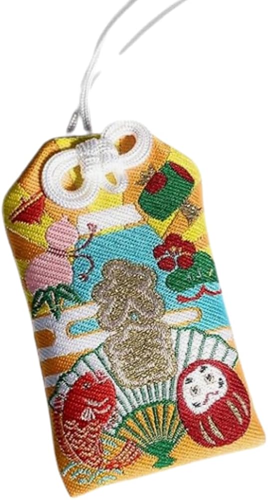 Amazon.com: happy happy Omamori Charm for Excellent Luck, Japanese