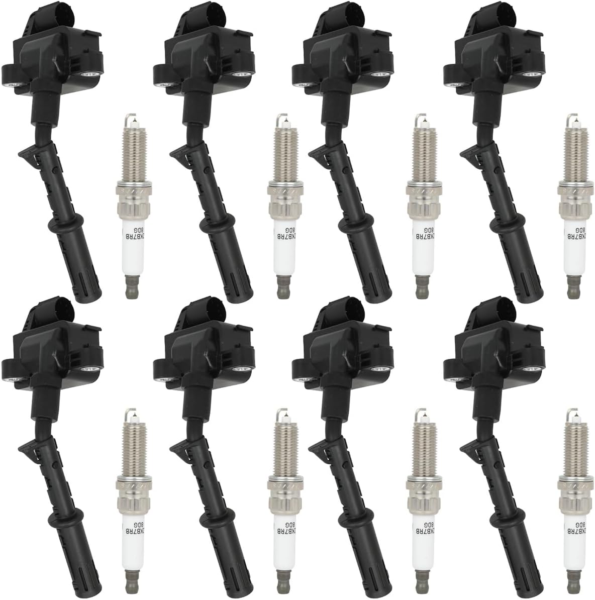 ECCPP 8 ignition coils wilth 8 iridium Spark Plugs UF733 coils packs,for Mercedes-Benz G50 2013-2014, GL550 2013-2016, GLS550, G3 AMG, GLE63 AMG, GLE63 AMG S, GLS63 AMG, ML550, M3 AMG ZR6SII3320