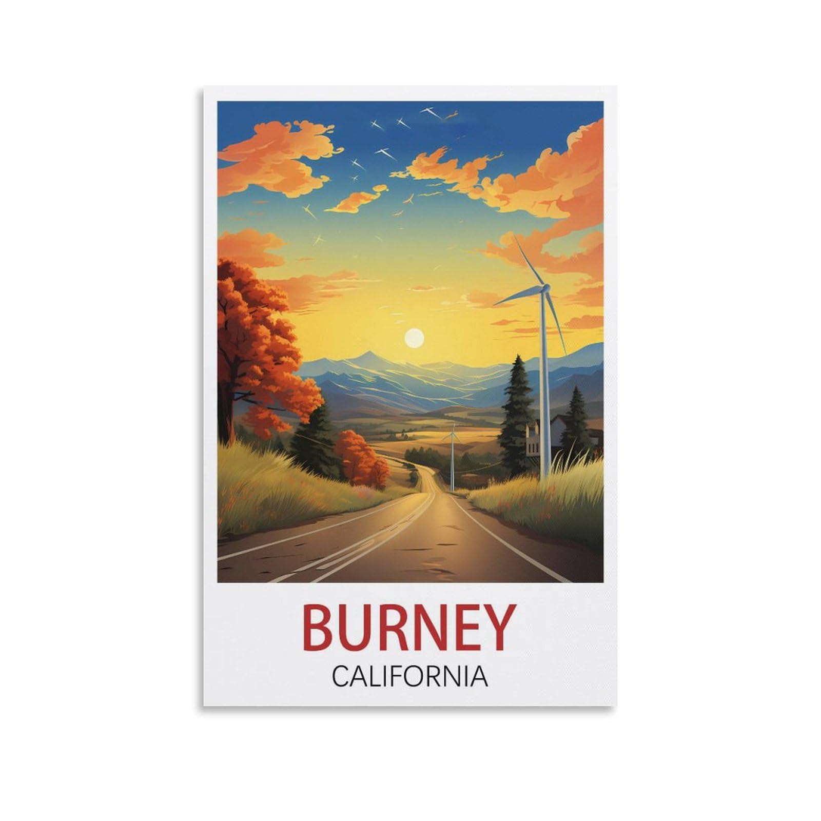 Retro Vintage Wall tin Plaque Art Plaque Poster Wall Decor for Home Tool Room Bar Club Restaurant Cafe Burney California Posters 15x30cm