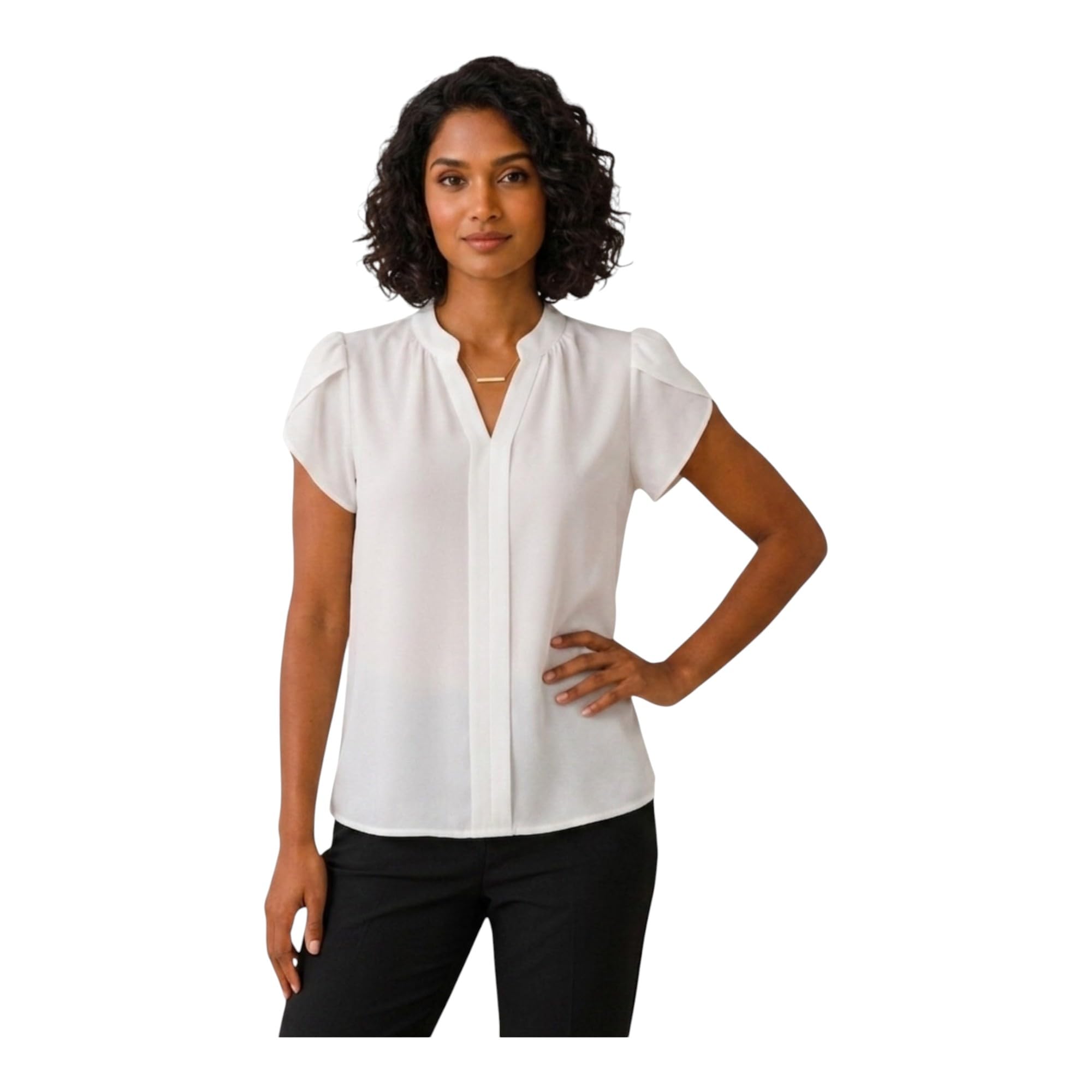 keiraa Women Blouse Half Sleeves Office Lady Shirt Women Tops-picture-14