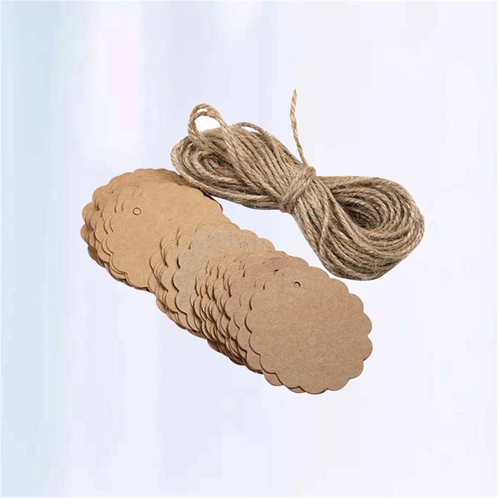 Preisschilder mit Strin, runde Karten-Lesezeichen, Kraftpapier, blanko, Geschenk, Schmuck, Preis, hängende Schreibwaren, runde Marker, Bastelbedarf, 2000 Stück