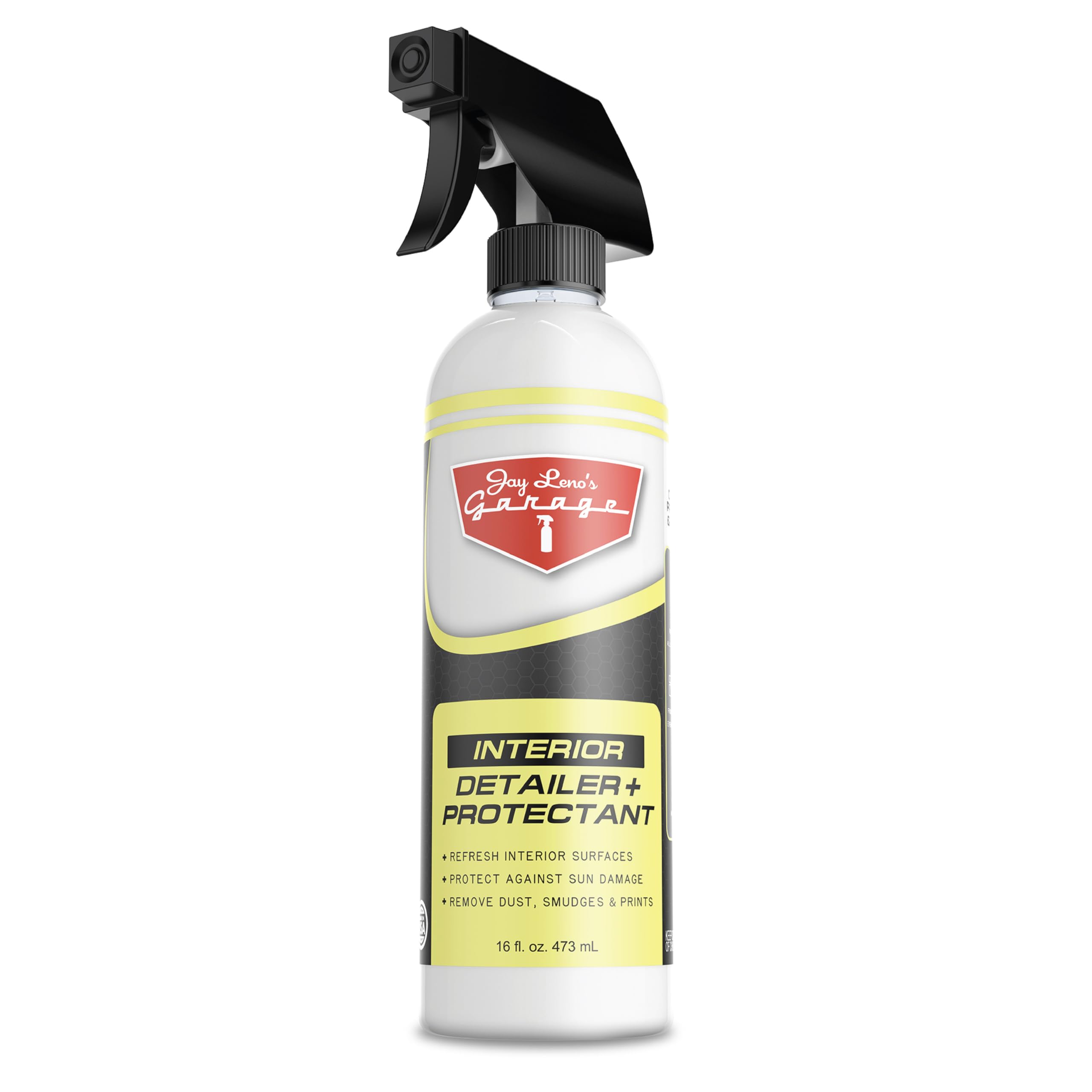 Jay Leno's Garage Interior Detailer & Protectant – Car Interior Cleaner Spray for Dash, Leather Seats & More – Auto Interior Cleaner, Auto Detailing Solution, Inside Car Cleaning Product (16 oz)