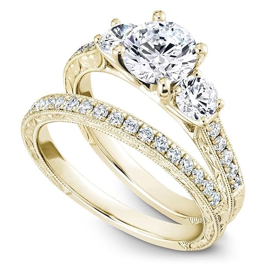 Moissanite Engagement Ring Set