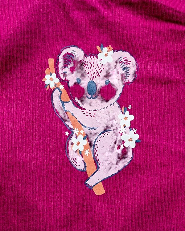 Image of Carter's Baby Girl 3-Pack Cotton Crew Neck T-Shirt with Assorted Prints