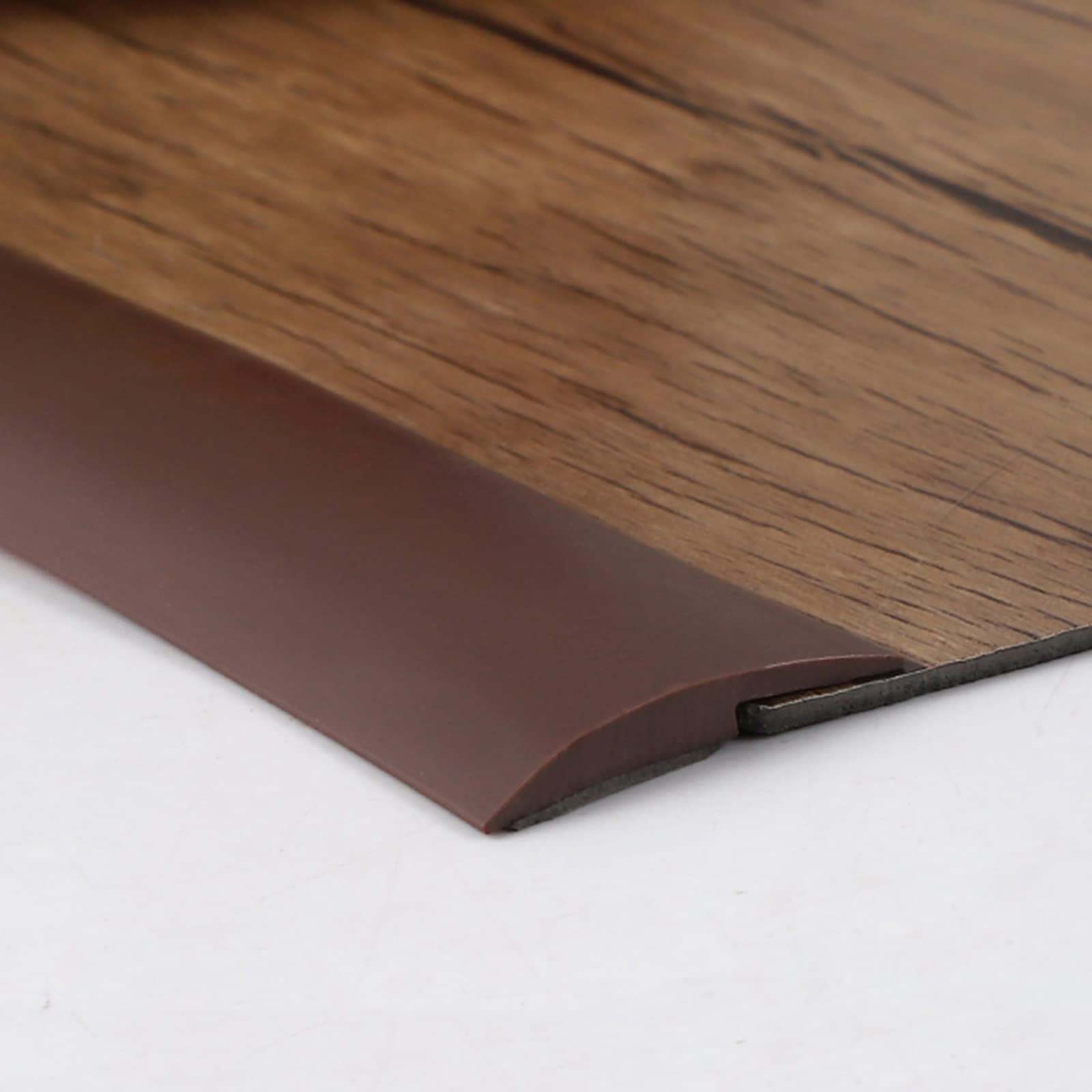 ZJKXJH Flexible Transition Strip for Flooring, PVC Soft Anti Slip Carpet Edge Trim for Doorways, Thresholds Reducer for Floor with 3mm Height Difference (Color : Coffee, Size : 2m/6.6ft Length)