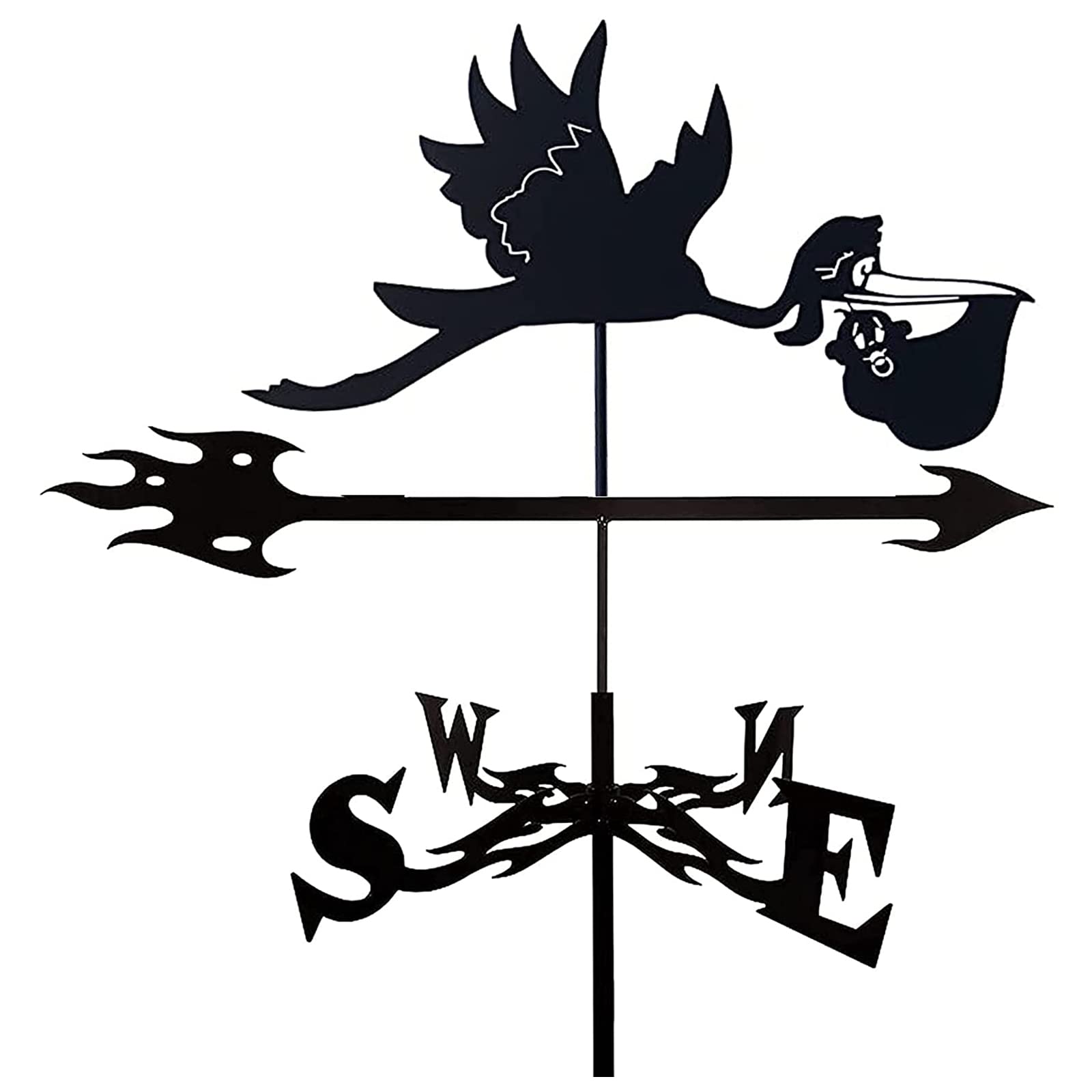 WIQUYBML Farm Weathervane Metal Iron Wind Vane Direction Indicator for Garden Yard Ornament/Dragon/35 * 50Cm