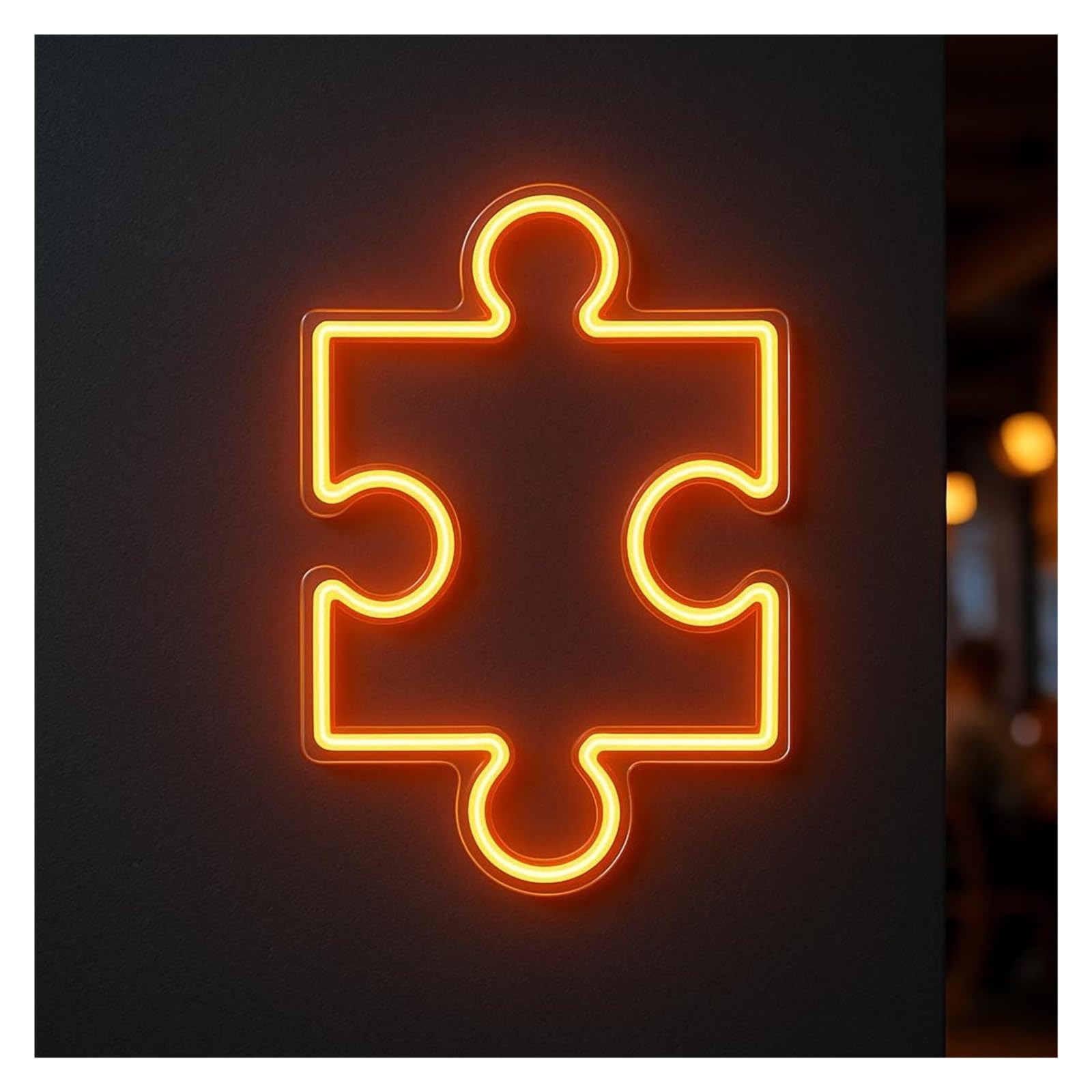 RONGCH Hanging Art Signs Puzzle Neon Sign Psychology Nursery, Playground Suitable for Bedroom Decoration 45cm(B)