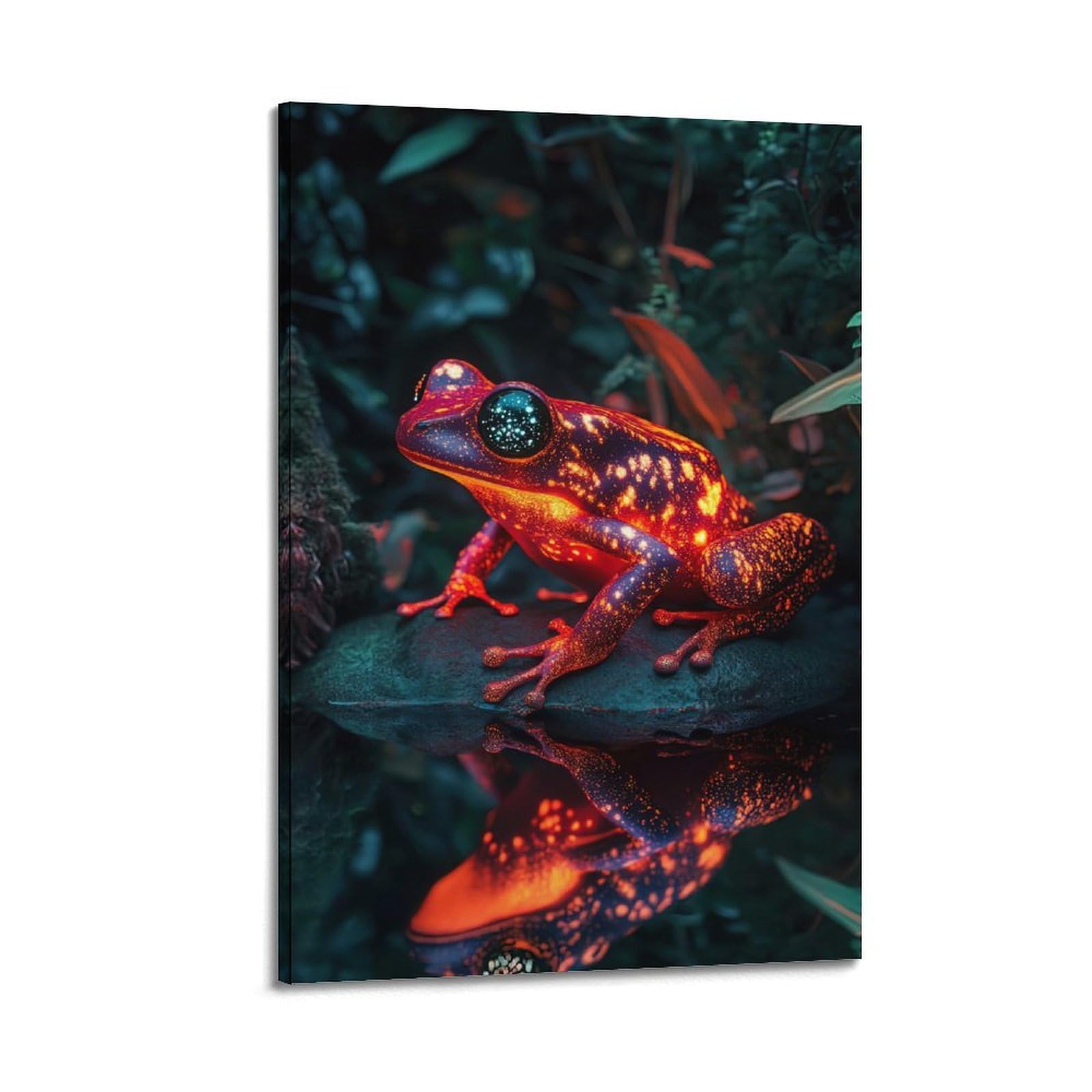 ZSZWHJ Animal Poster Red Frogs Poster Decorative Painting Canvas Wall Posters And Art Picture Print Modern Family Bedroom Decor Posters 20x30inch(50x75cm)