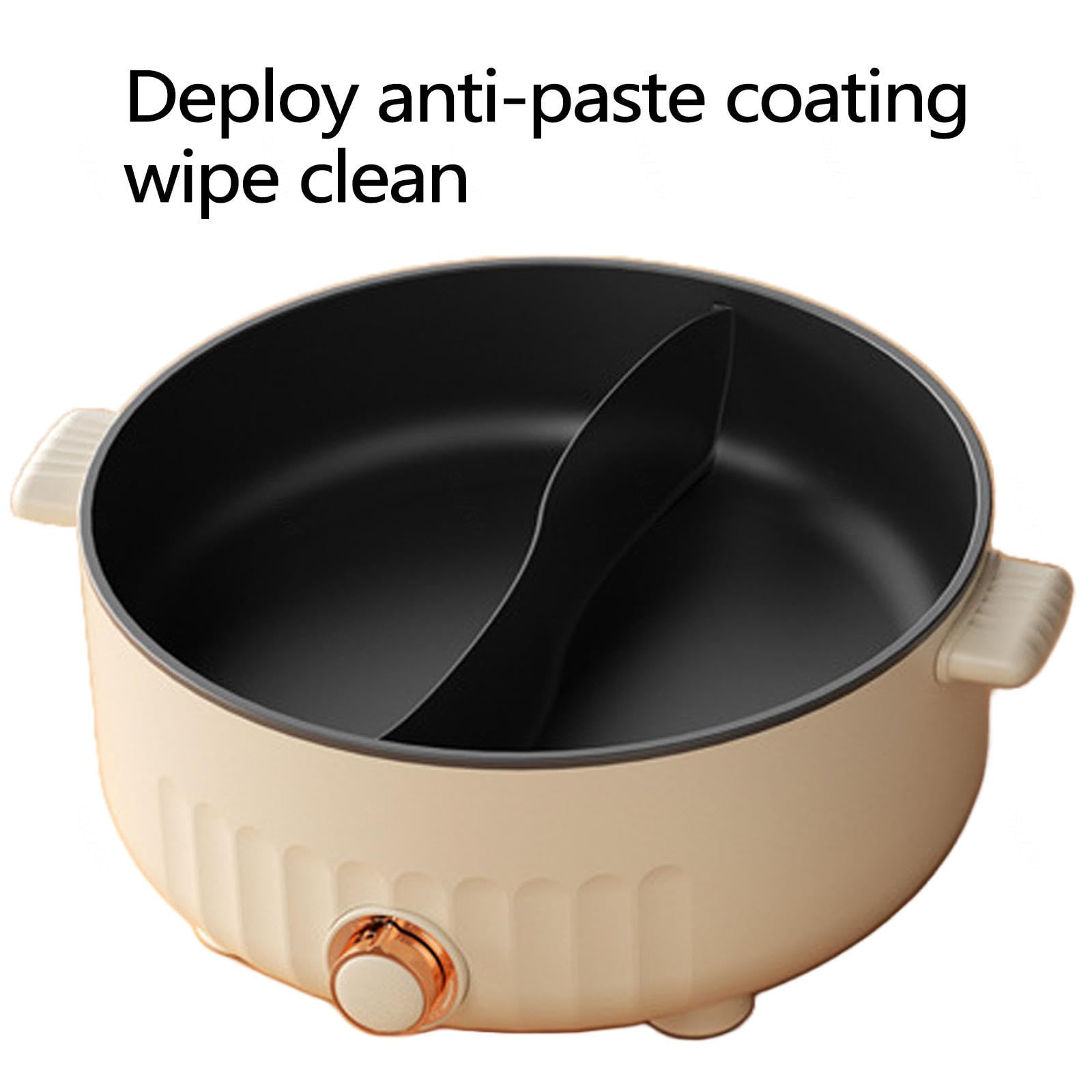 ARTSIM Appareil A Fondue, 1350 Watts Appareil Fondue Chinoise Convient Aux Petites FêTes (avec 2 Filets Non éTanches),White