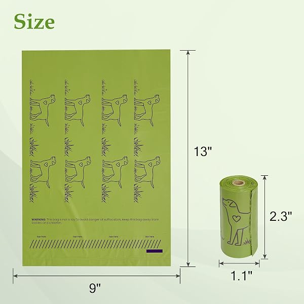 240 Count Lavender Scented 13” x 9” Dog Poop Bags Rolls, Leakproof Strong & Sturdy Waste Bags for Doggie Cat Pet - 5