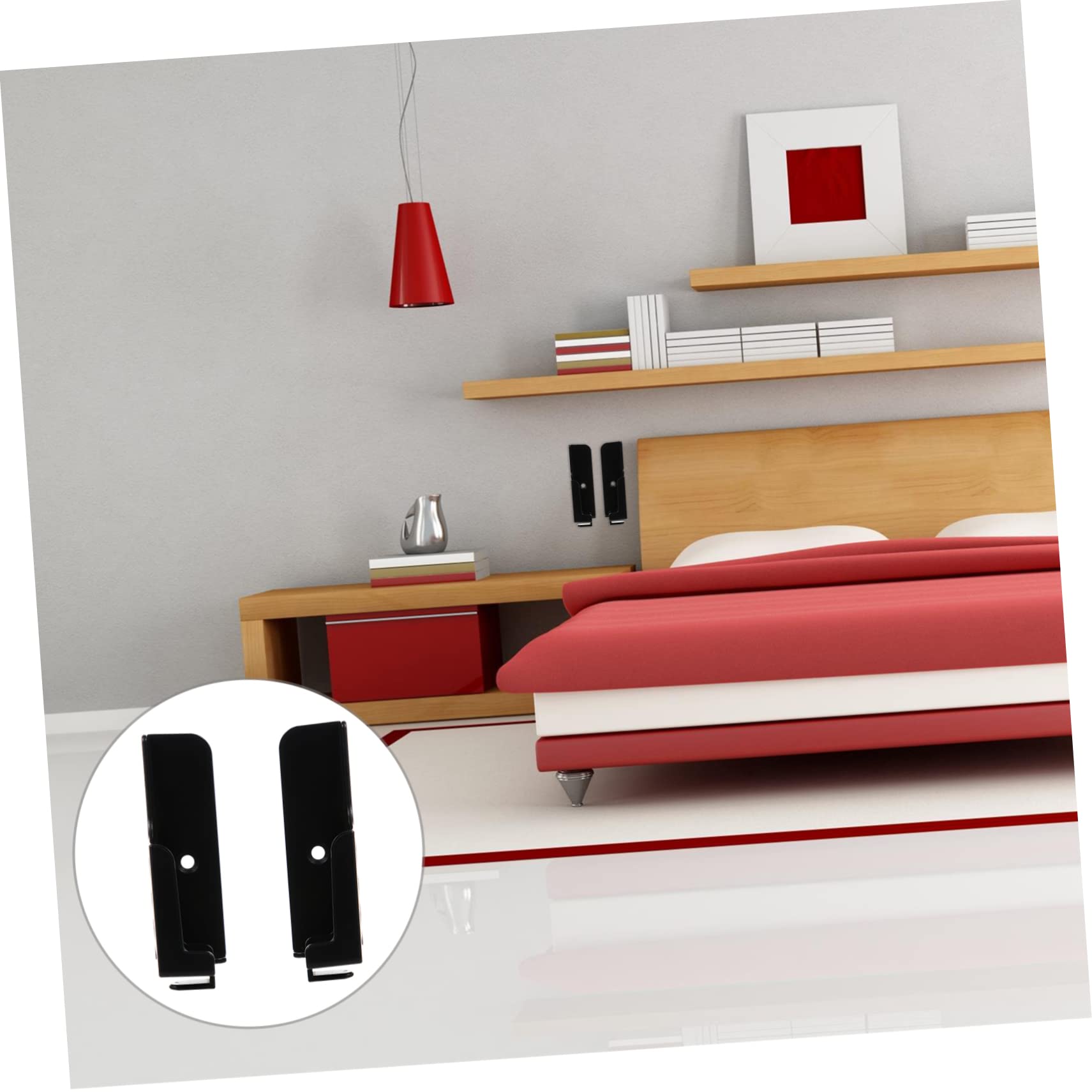 BESTonZON 3 Pares Soporte De Pared para Teléfono Móvil Tableta Soportes De Estantería Soportes para Estanterías Ajustable Teléfono De Pared Abdominales Antes y Después De Soporte De Teléfono