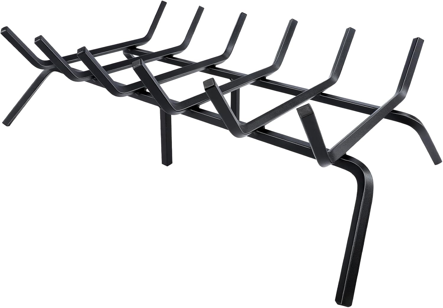 Fireplace Grate,Fireplace Log Holder,27 inch Heavy Duty Solid Cast Iron FIrewood Log Burning Rack for Inside The Fireplace Accessories Outood Fire Pit Kindling Fireplace Tools