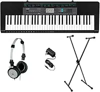 Casio Teclado Premium CTK-2550 PPK 61 Teclas com Suporte, Fones de Ouvido e Fonte de Alimentação