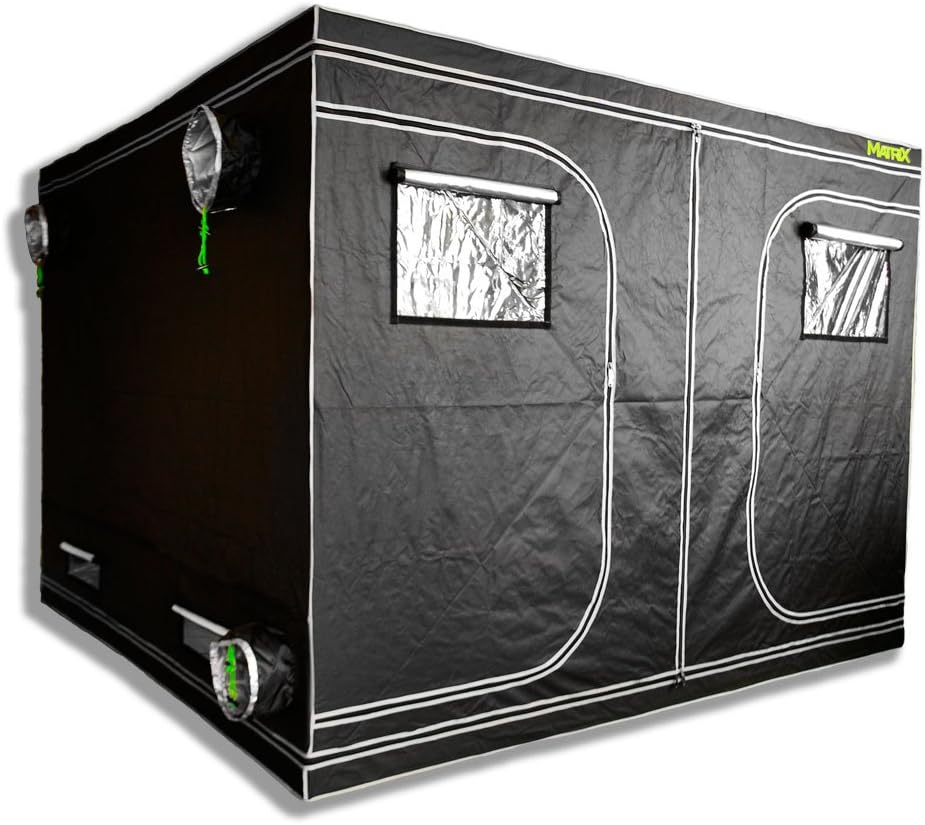 MATRIX Horticulture - 108"x108"x80" Diamond Mylar Hydroponic Growing Tent for Indoor Plants