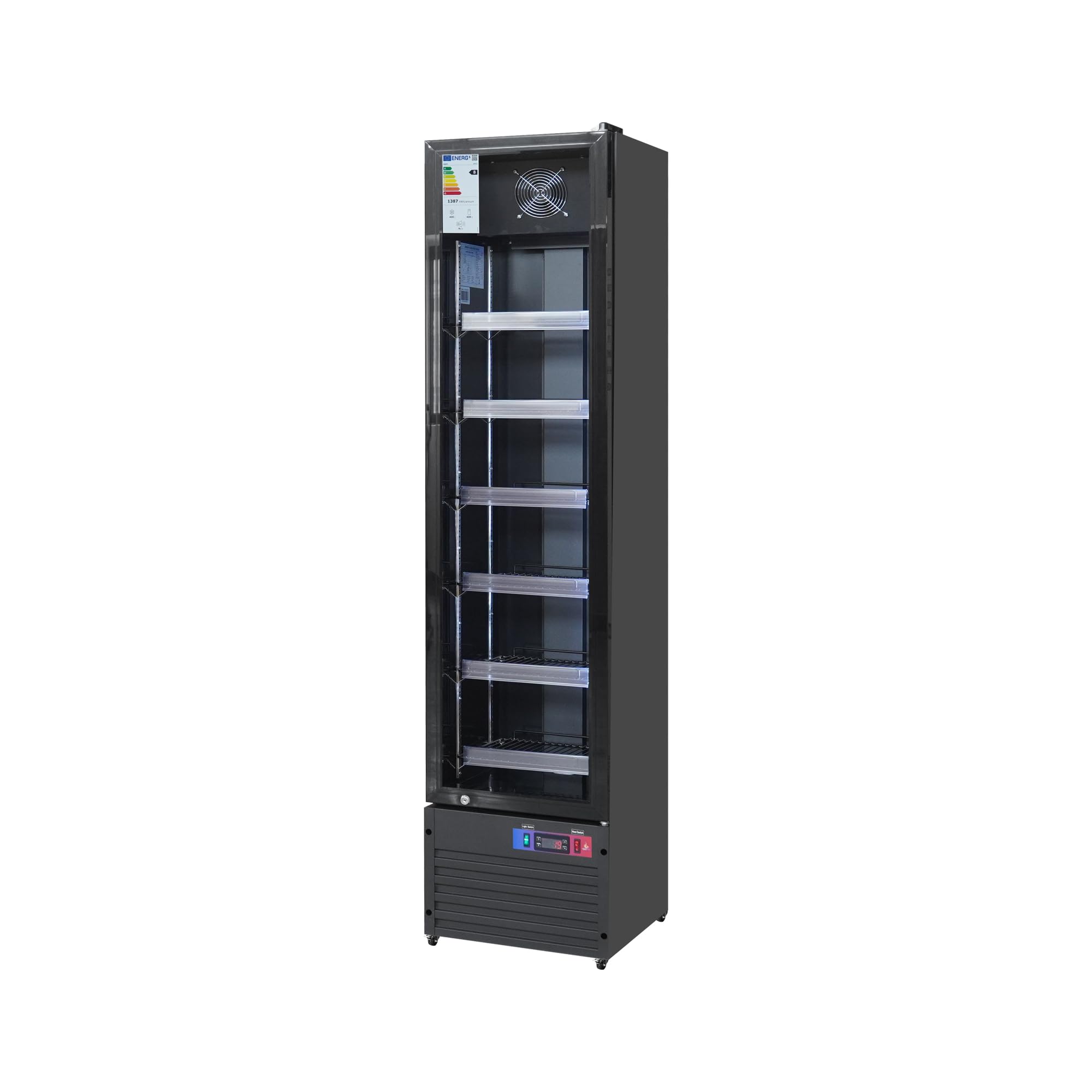 Armario Refrigerado Vertical Clase B, 290 Litros, Bajo Ruido 32 dB, LED Interior, Libre Instalación, 635x620x1995 mm