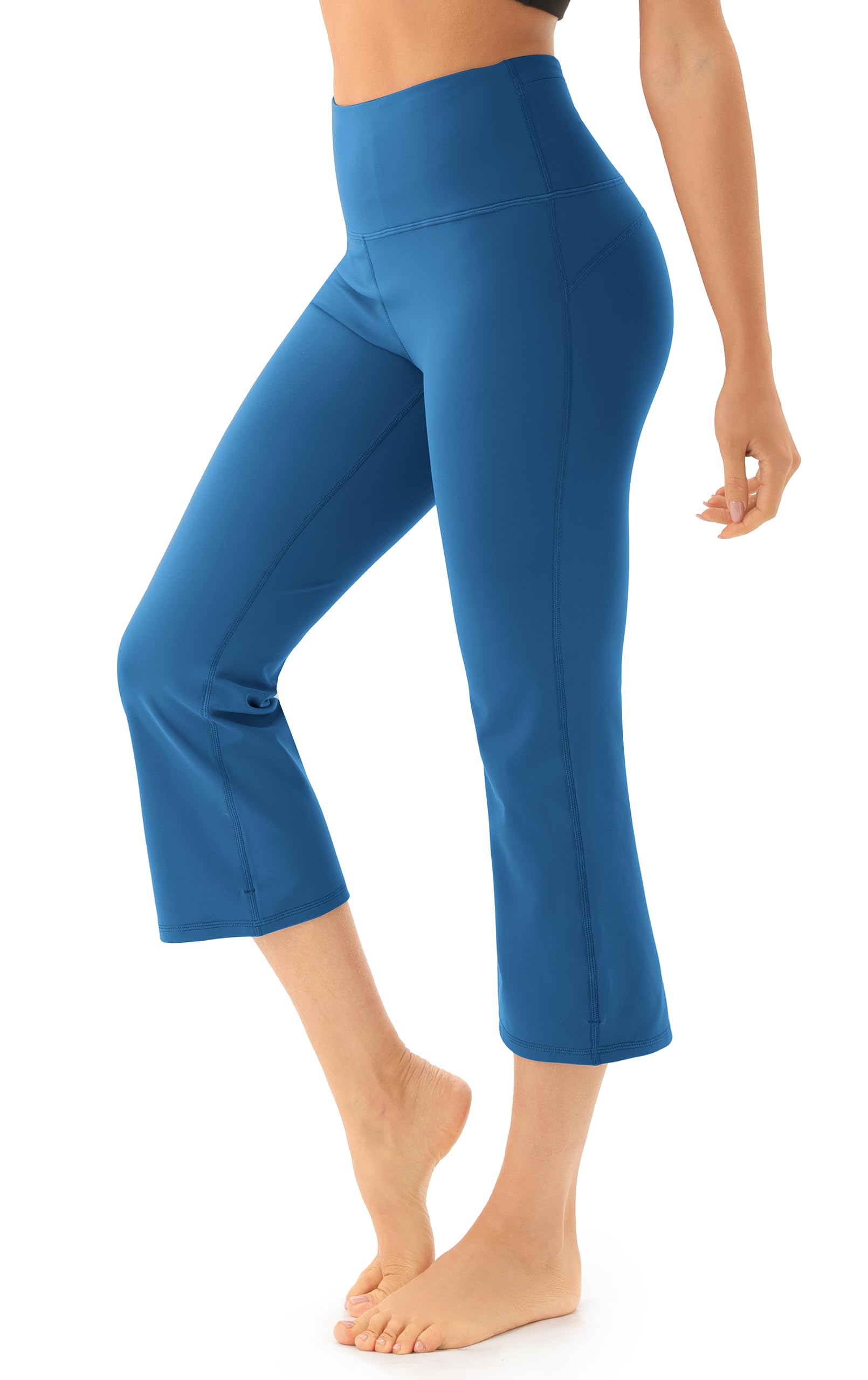 AFITNE Women's Yoga Pants Wide Leg Workout Leggings Flare Casual Lounge Pants with Pockets High Waist and Tummy Control