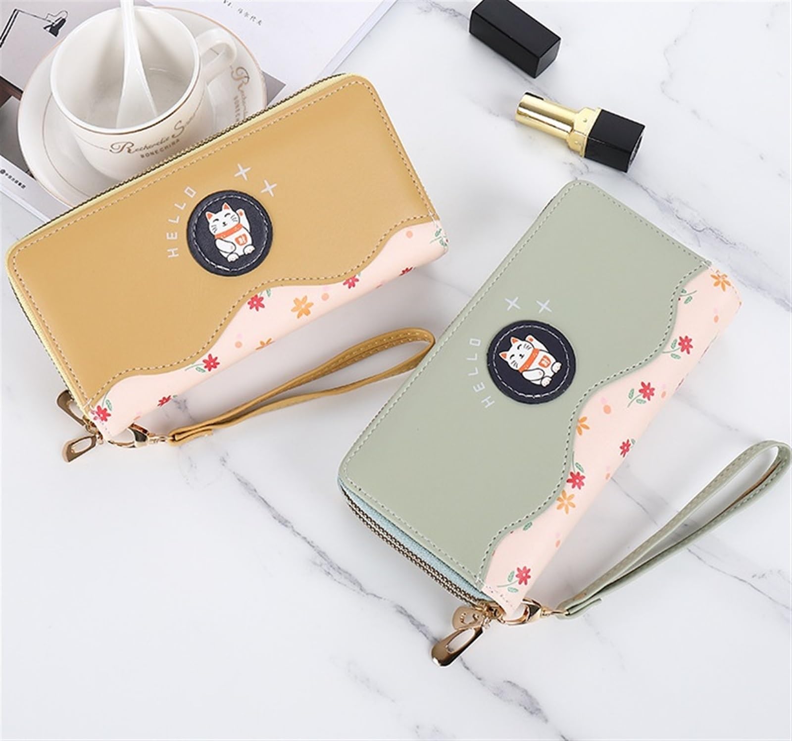 Cartera Billetera Cartera De Cuero Minimalista Para Mujer, Bolso De Mano Con Cremallera Larga, Bolsillo Para Monedas Para Niñas Carteras Para Hombre