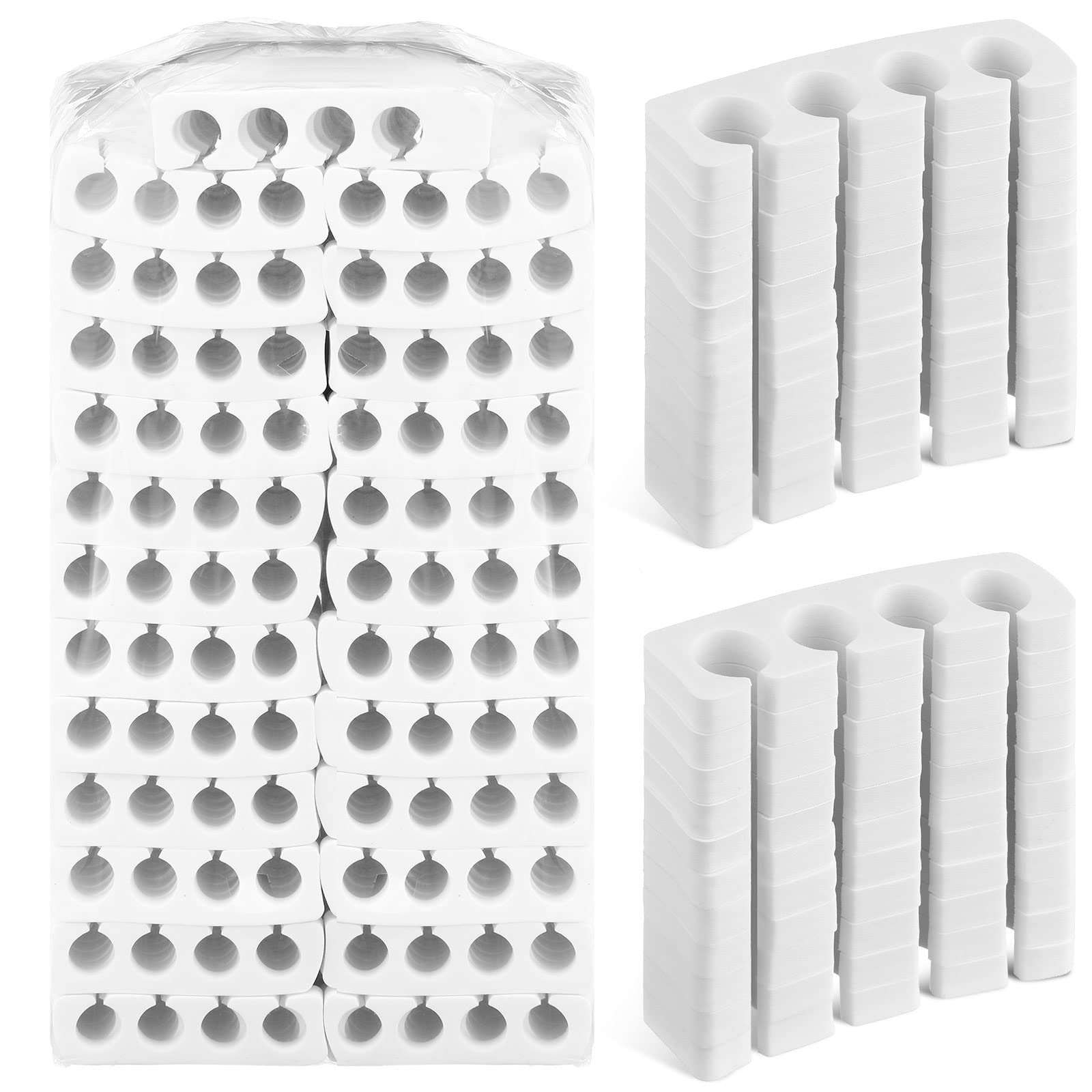 Potchen 300 Pcs Toe Separators for Nail Polish Bulk Toe Separator Pedicure for Men Women Nail Polish Comfy Soft Pedicure Supplies, White