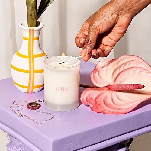 Miniatura 2 de Lohn Zima Mini vela perfumada  Vela de aceite esencial para el hogar, notas de bergamota, té negro y bayberry, cera de soja sostenible y coco, larga