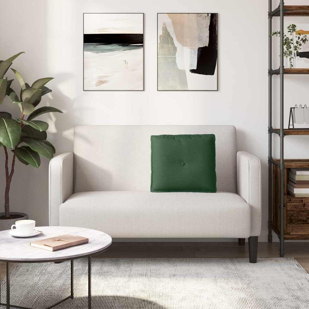 Cuscino per la schiena, 50 x 45 cm, in velluto a coste, ergonomico, con rivestimento sfoderabile, per divano, poltrona, letto, soggiorno, camera da letto, angolo lettura, supporto per collo