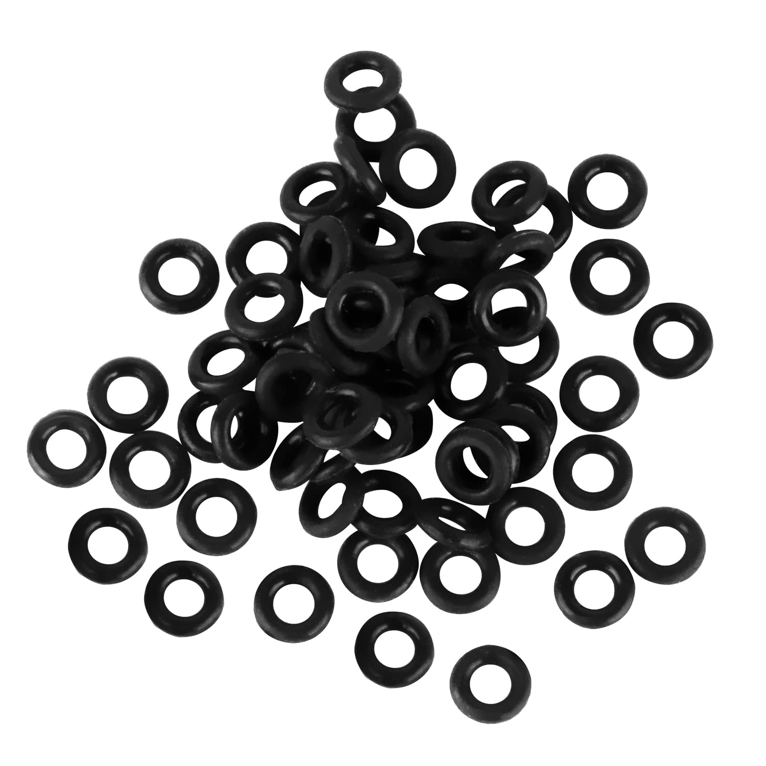 Anti-Slip Rubber O-Rings Gasket,4mm OD, 2mm ID, 1mm Width,Seal Gasket Black 50Pcs