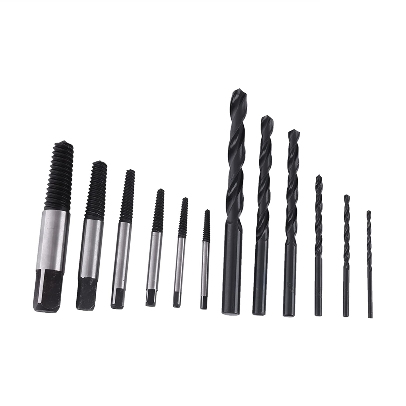 Juego de 12 extractores de tornillos y pernos, kit de extractor de pernos, herramienta de extracción de tornillos pelados, extractor de tuercas rotas para tornillos dañados, espárragos y pernos oxid