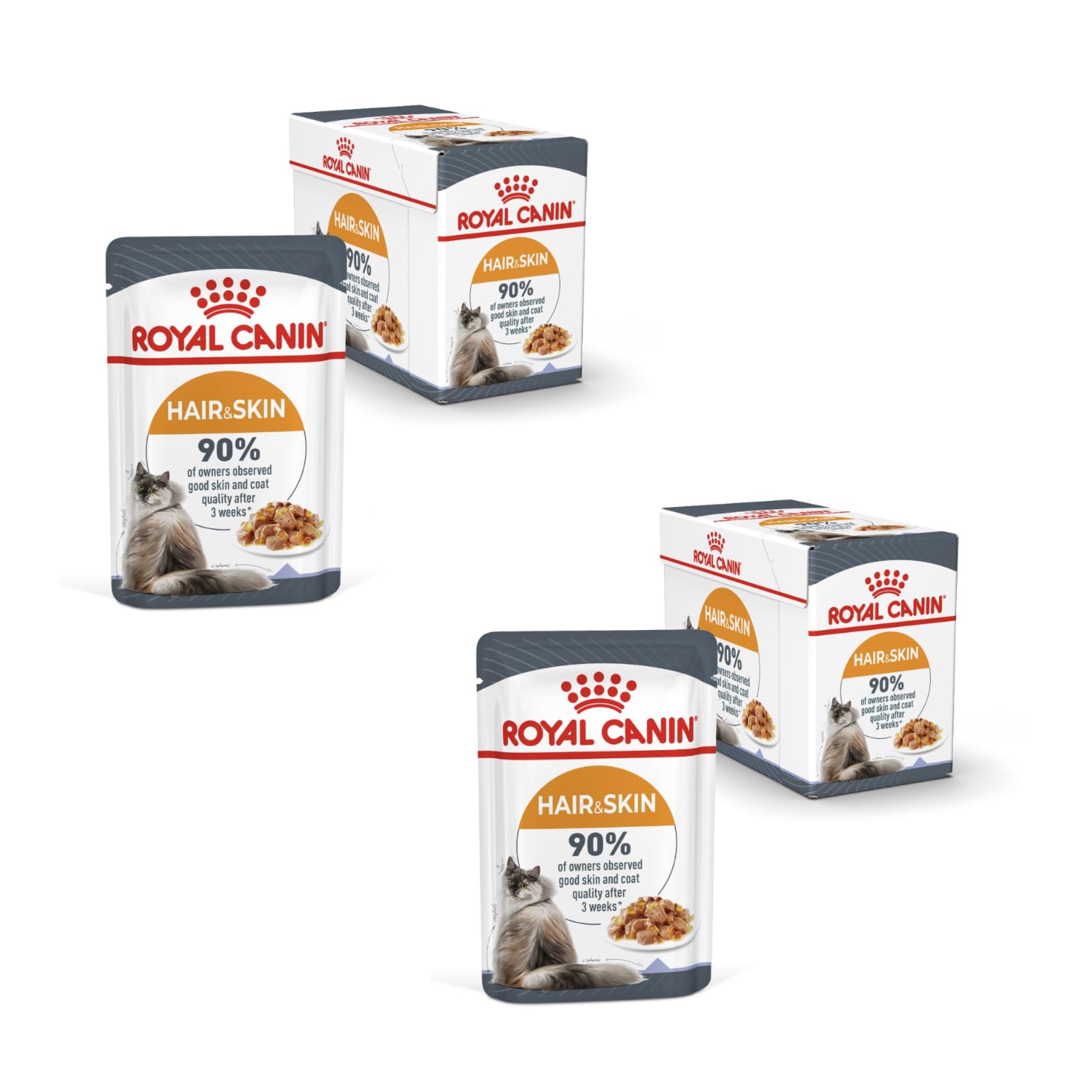Hair & Skin Care | Nourriture Humide pour Chats Adultes | 2 x 12 x 85 g