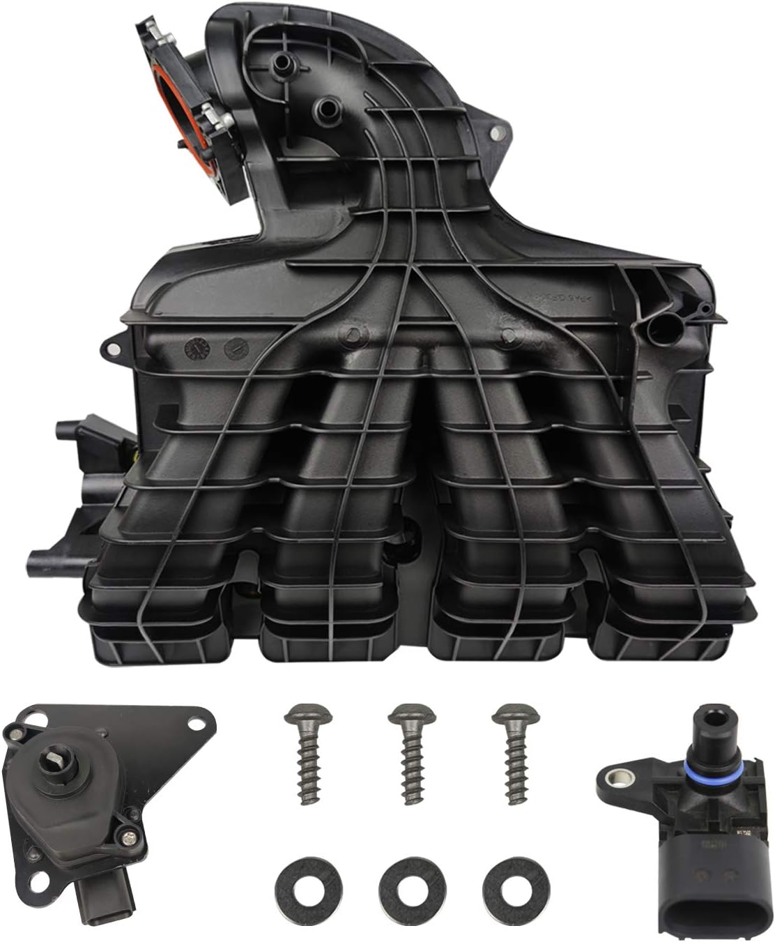 Intake Manifold w/Runner Control Valve & Air Pressure Sensor Compatible with 09-17 Dodge Journey Avenger/Jeep Compass Patriot/Chrysler Sebring 1.8L 2.0L 2.4L Part# 4884495AK 4884495AH 911-902