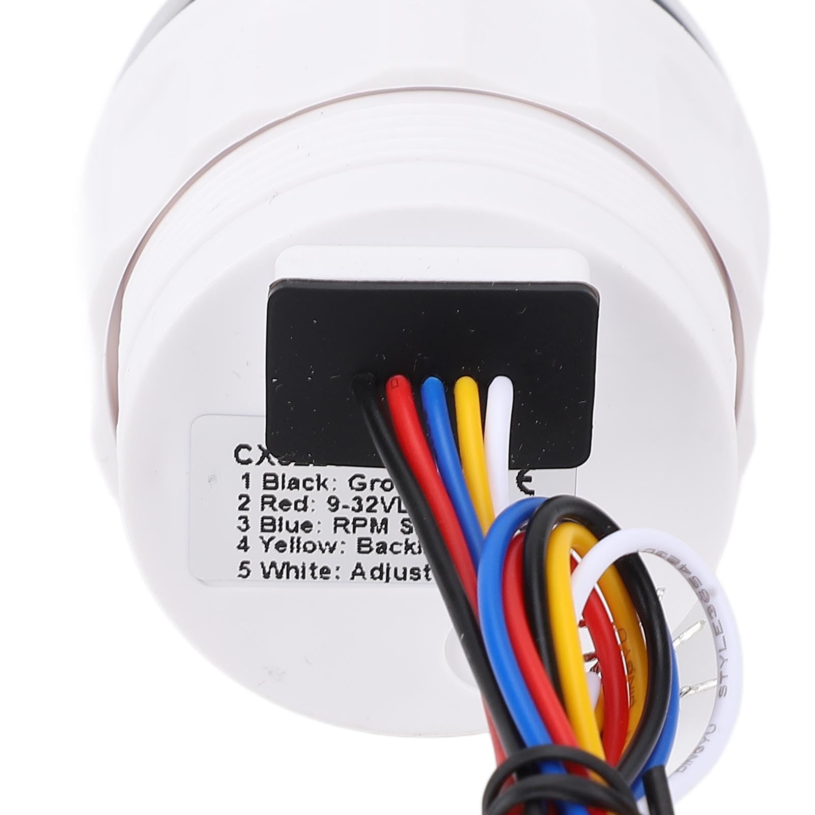 Montage RPM de Jauge de Voiture, 52 Mm 2 Pouces Voiture 6000 Tr/Min (Couvercle en argent en cadran blanc cx6228)