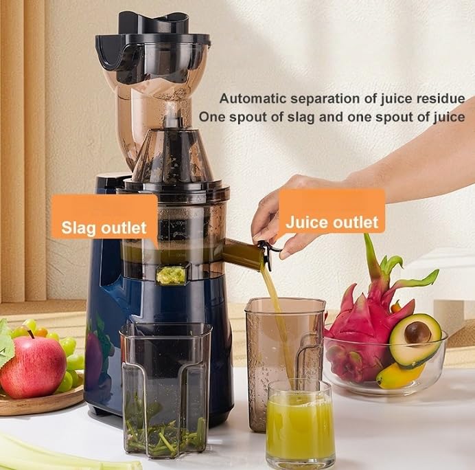 Exprimidor multifuncional para el hogar,Exprimidor comercial para separación de jugo y residuos,Exprimidor automático de gran calibre, adecuado para el hogar y la oficina