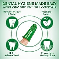 Vista 4 de Vet's Best - Cepillo de dientes para perros, fácil limpieza de dientes para el cuidado dental del perro, perfecto para perros y gatos, viene con 10