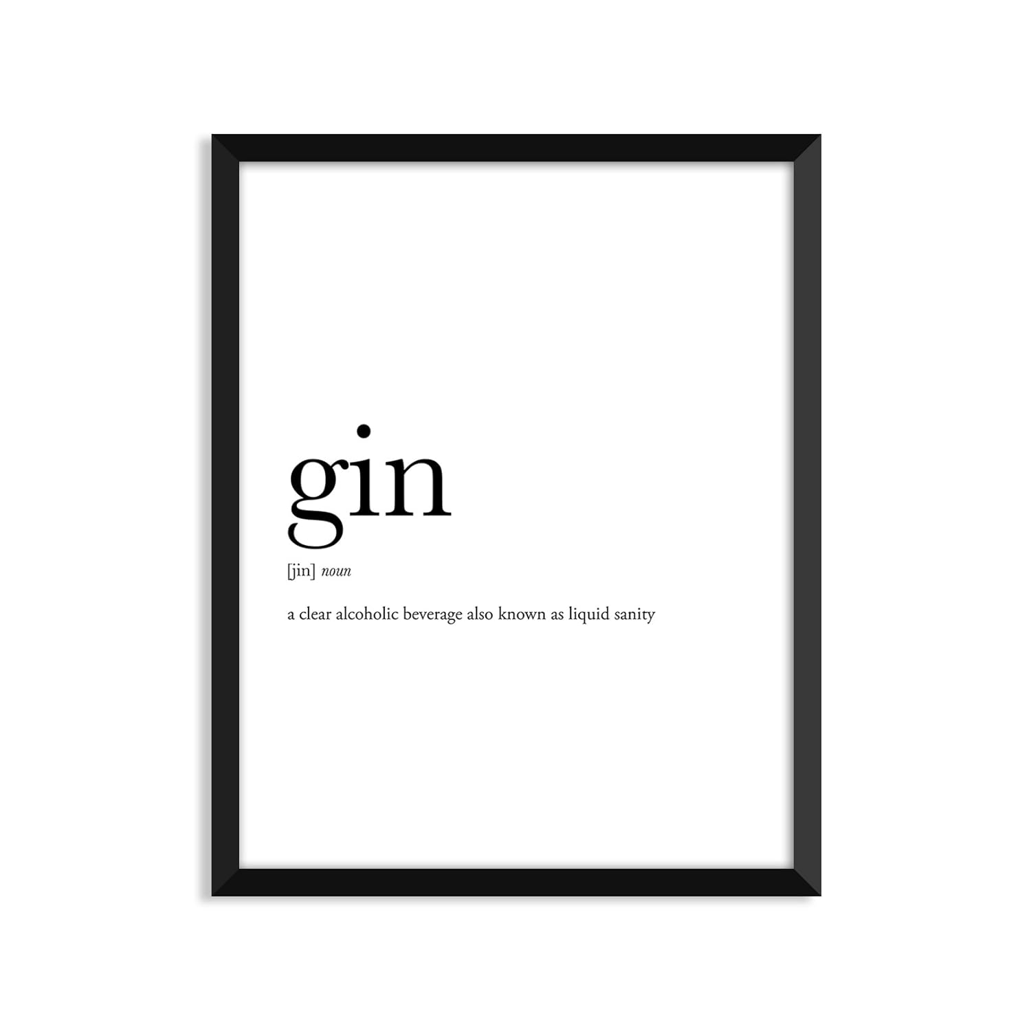 Gin definition, dictionary art print, funny poster, poster