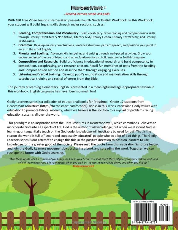4th Grade English: With 180 Free Videos (Godly Learners) - Image 2