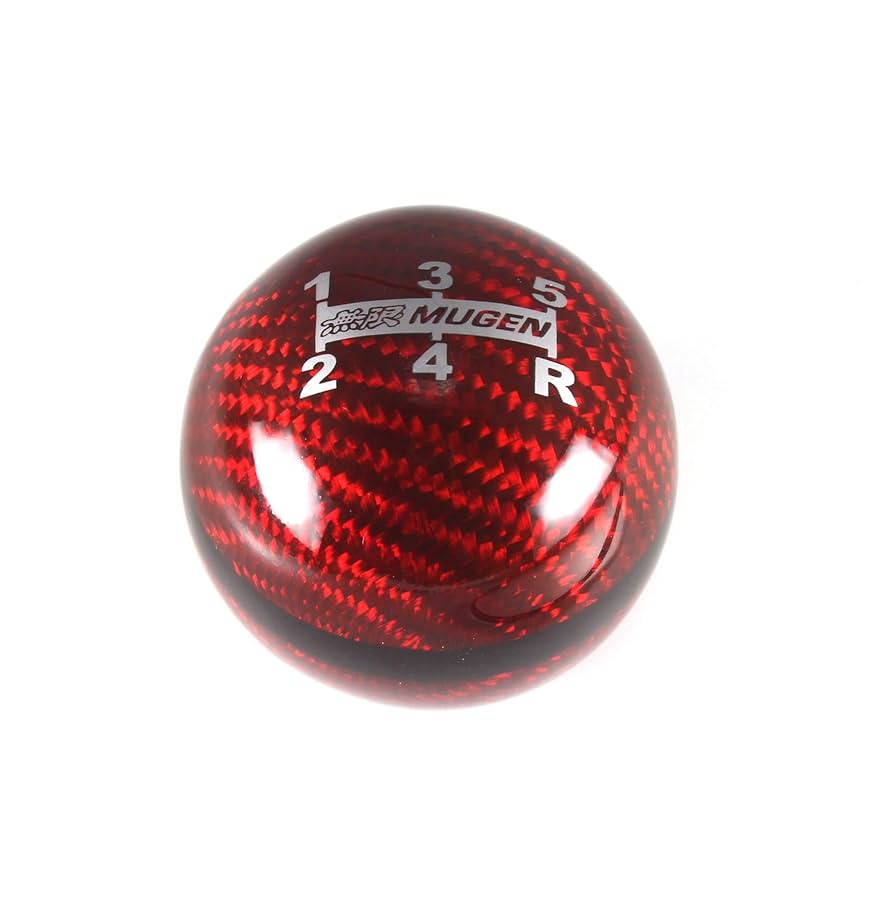 クラブ doragon2000 Amazon.com: Mugen Red Carbon Fiber Shift knob 5 Speed for